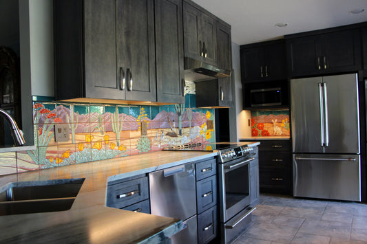 Sonoran Desert Nature Scene Backsplash