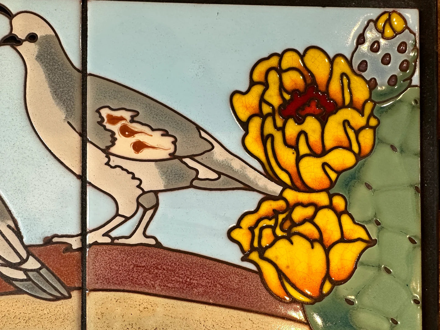 16"x8" framed Quail Mural