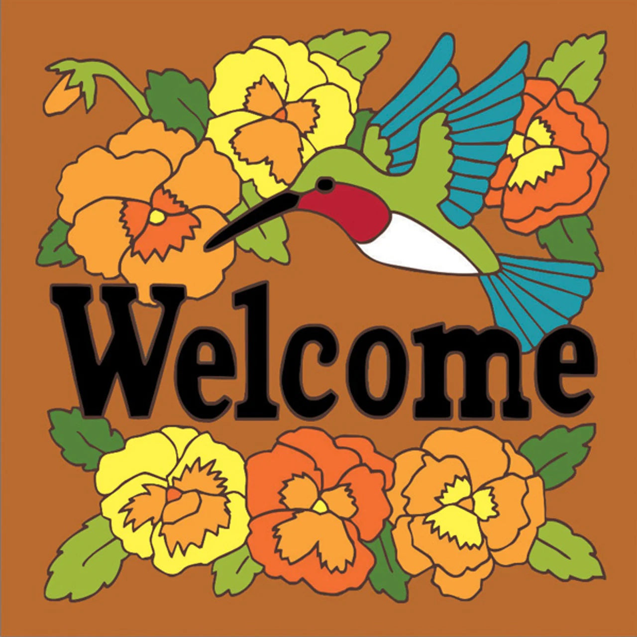 10/2 1pm: Glaze a 6" Art Tile Workshop - Welcome Hummingbird