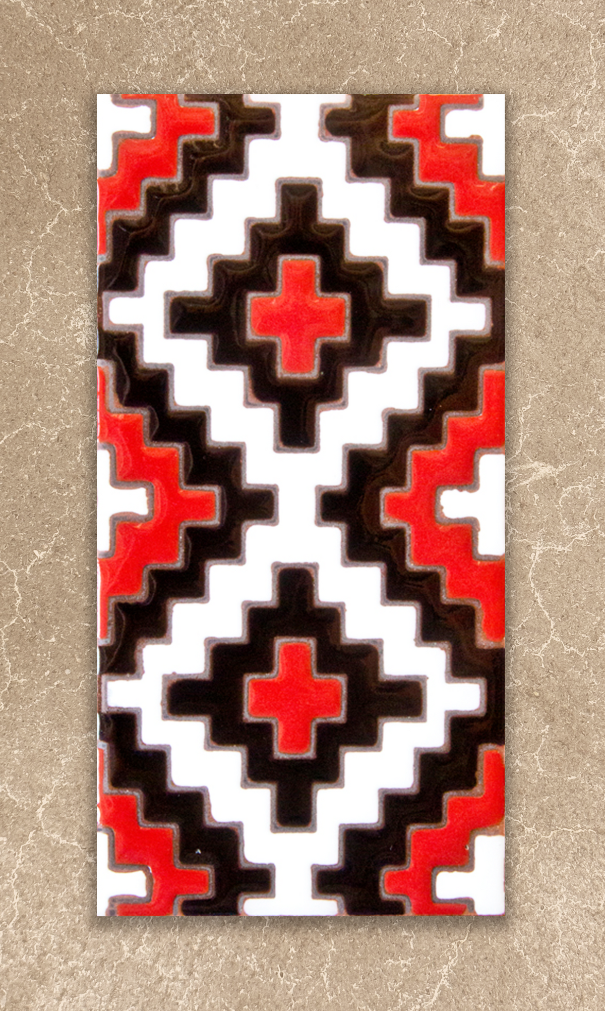 Geometric Rug 3x6 Tile (3113), Earthtones Heritage Collection
