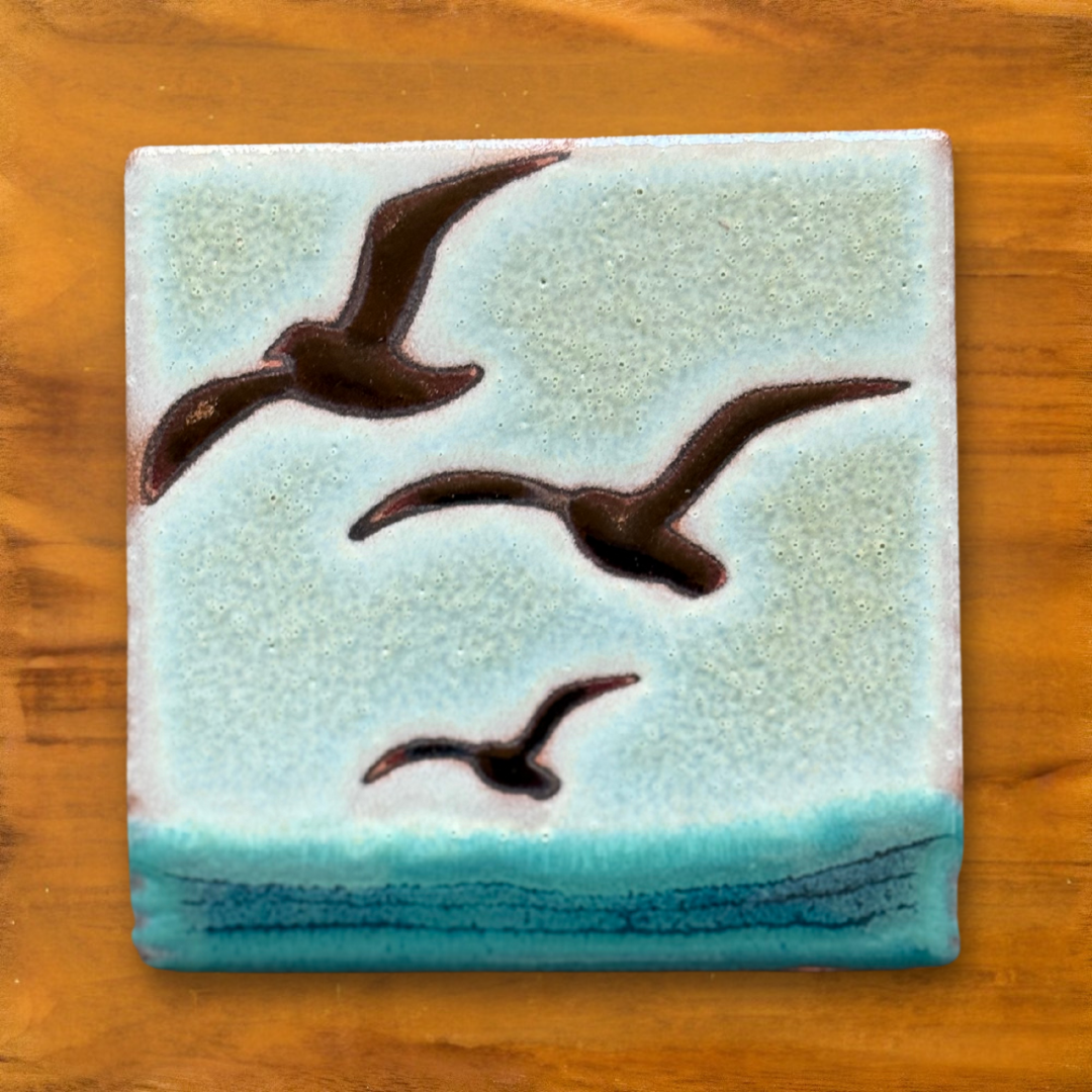 Coastal Coasters - Individual or Set of 4 - Starfish, Sand Dollar, Sea Turtles, Seagulls