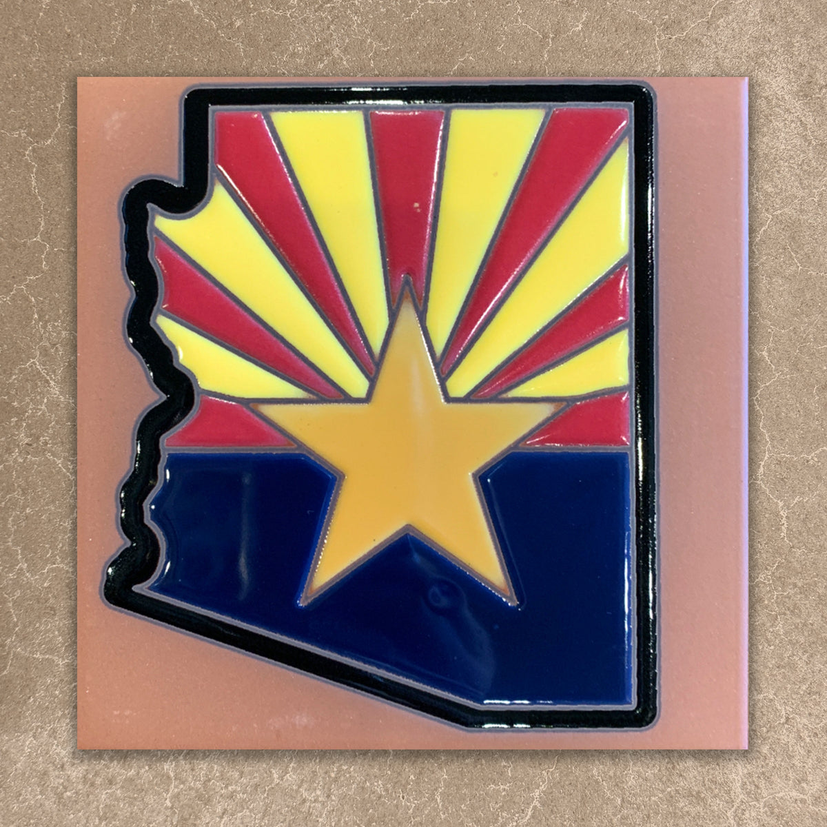 Arizona Flag Tile (6064), Earthtones Heritage Collection