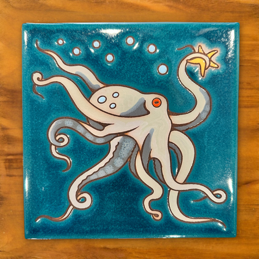 Octopus Tile Art Trivet