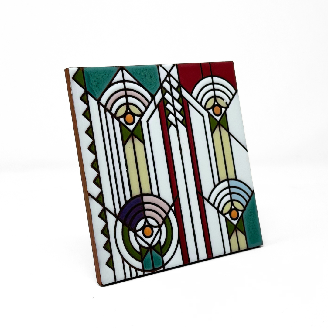 Frank Lloyd Wright© April Showers Tile Art Trivet | Art and Architecture lovers gift | Southwest Desert Art