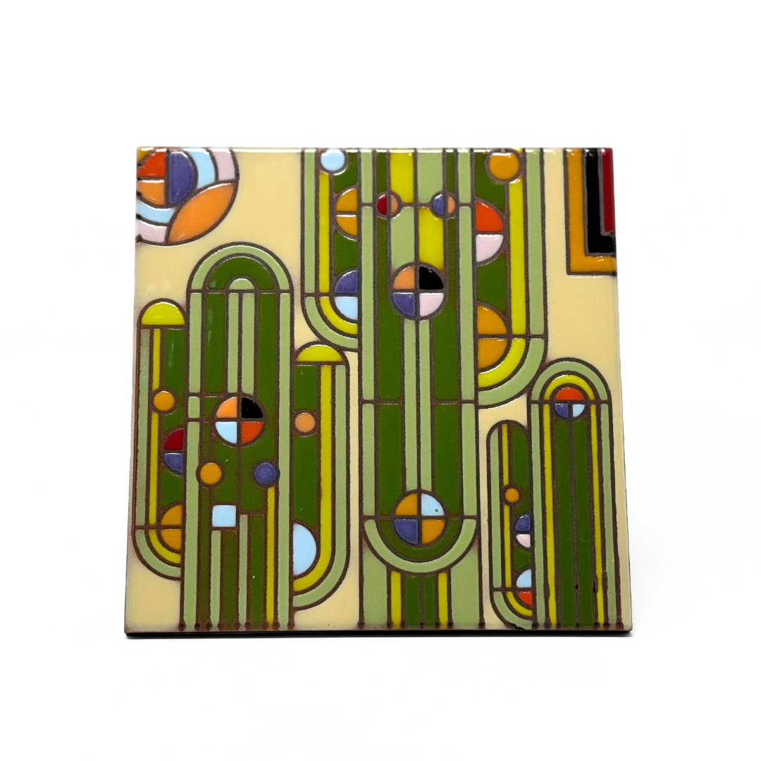 Frank Lloyd Wright© Saguaro Forms Tile Art Trivet | Art and Architecture lovers gift | Southwest Desert Art