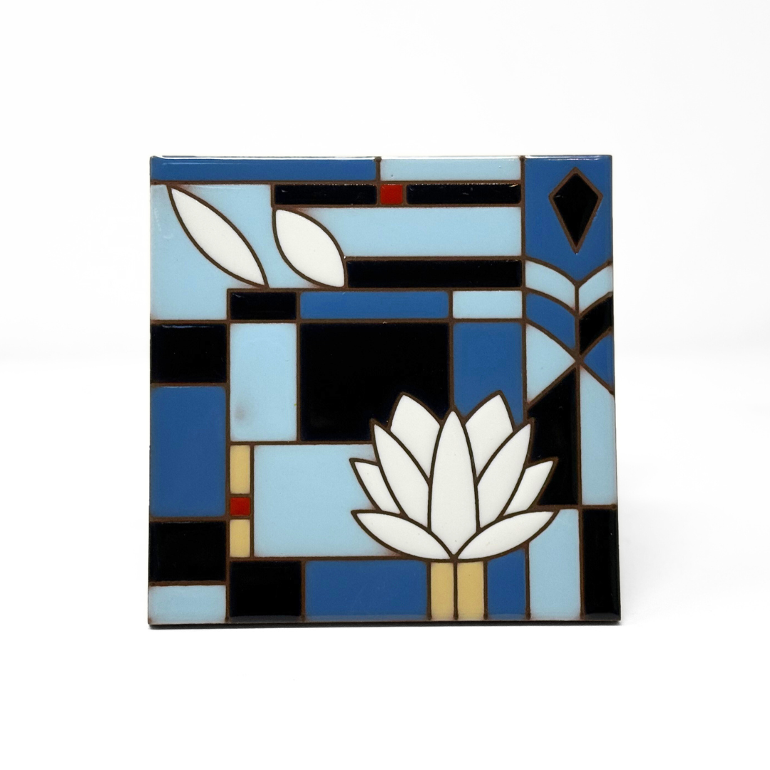 Frank Lloyd Wright© Waterlilies Tile Art Trivet | Art and Architecture lovers gift | Southwest Desert Art