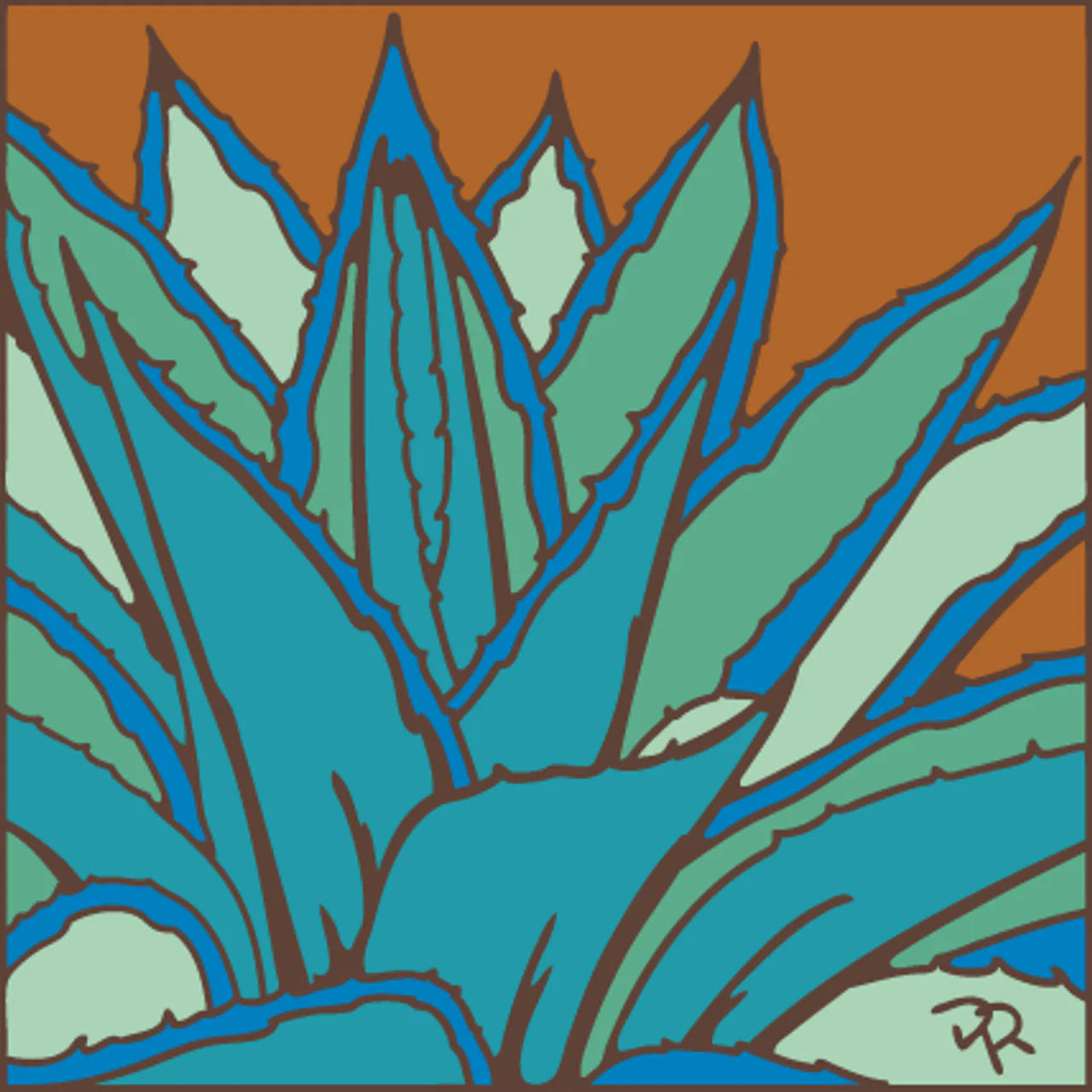 Agave Ceramic Tile Trivet Wall Art - Arizona Southwest Gift