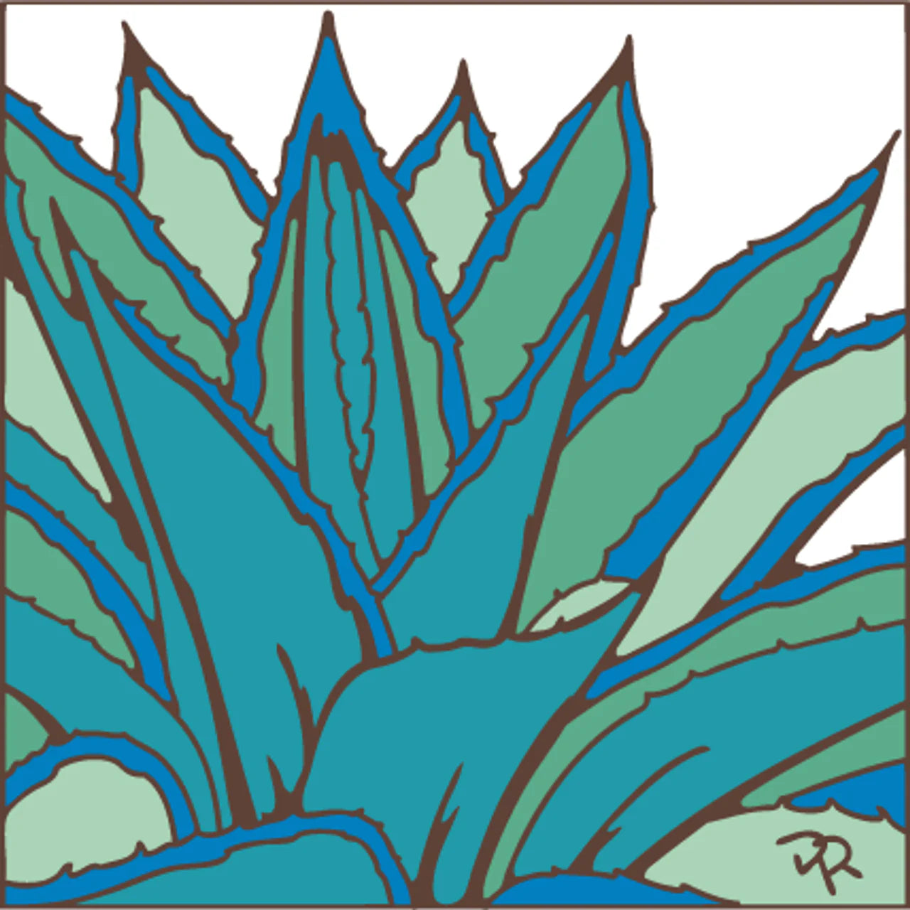 Agave Ceramic Tile Trivet Wall Art - Arizona Southwest Gift