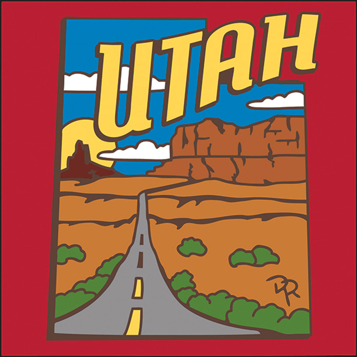 Utah Postcard Tile | Ceramic Tile Kitchen Trivet | Unique Utah Gift