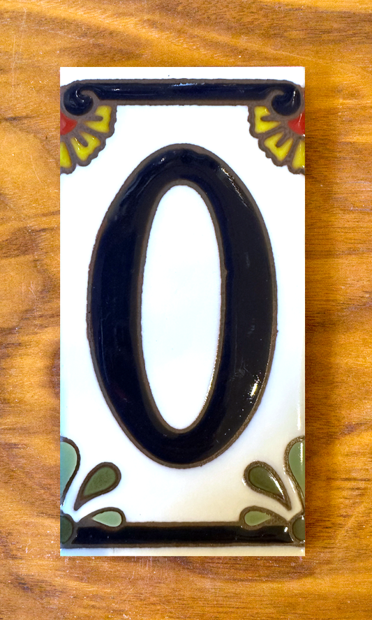 Calla Lilly: White Individual 3x6 House Number Tiles and End Caps