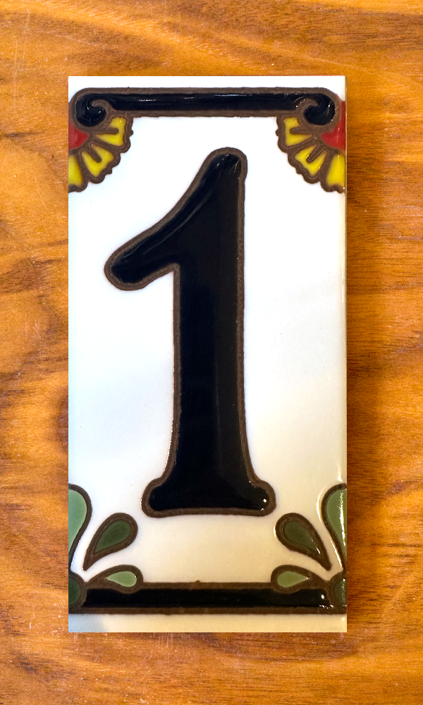 Calla Lilly: White Individual 3x6 House Number Tiles and End Caps