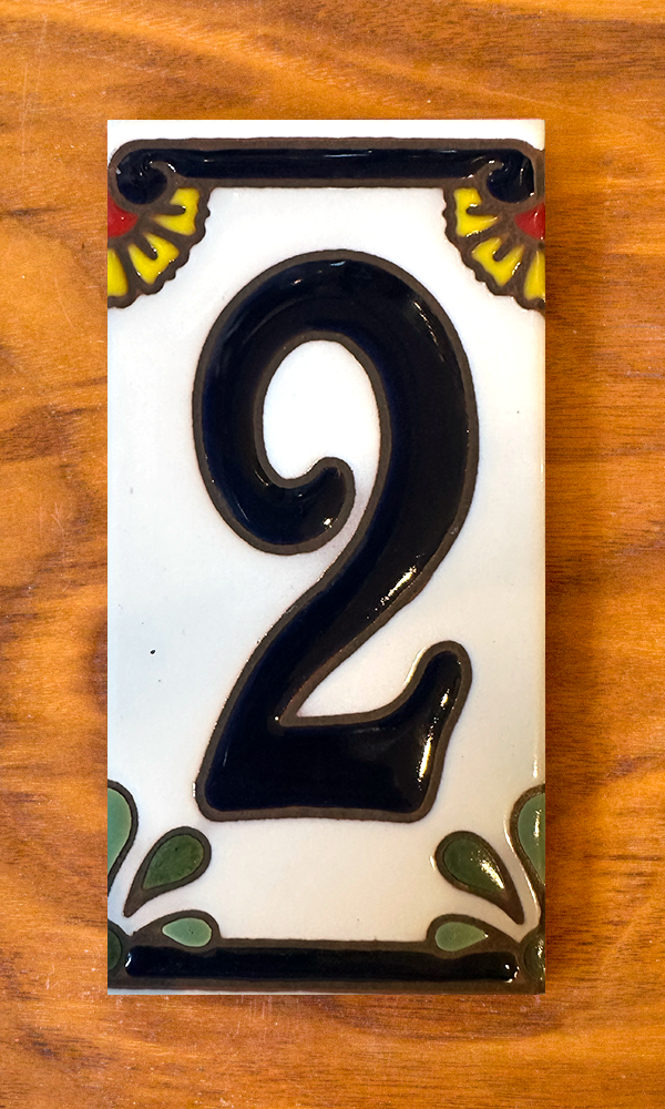 Calla Lilly: White Individual 3x6 House Number Tiles and End Caps