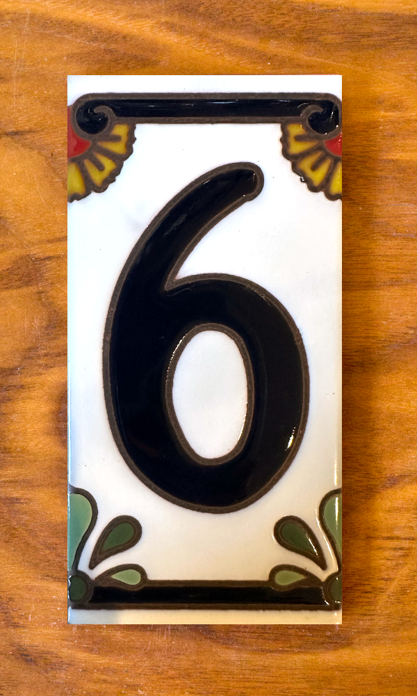 Calla Lilly: White Individual 3x6 House Number Tiles and End Caps