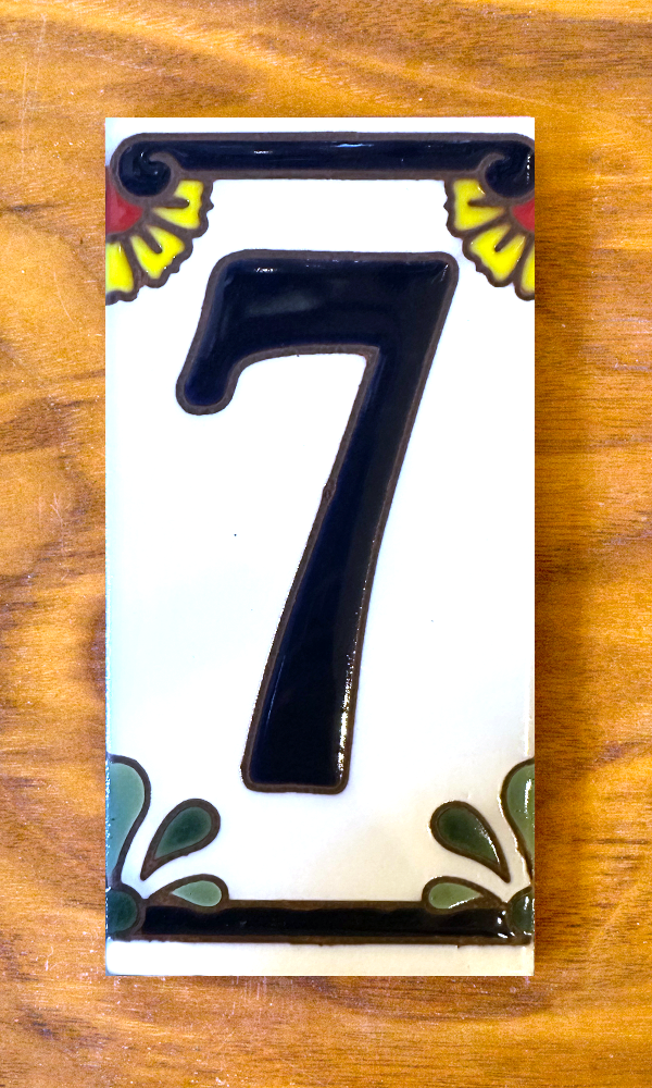Calla Lilly: White Individual 3x6 House Number Tiles and End Caps