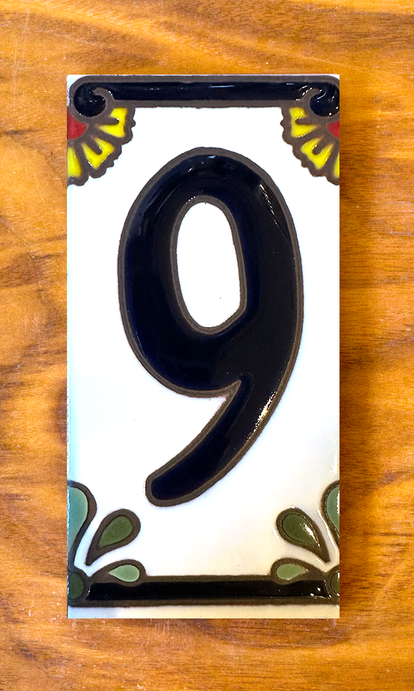 Calla Lilly: White Individual 3x6 House Number Tiles and End Caps