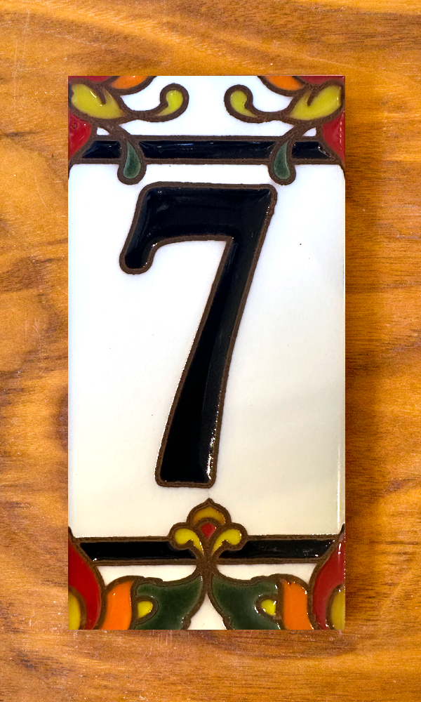 Talavera: White Individual 3x6 House Number Tiles and End Caps