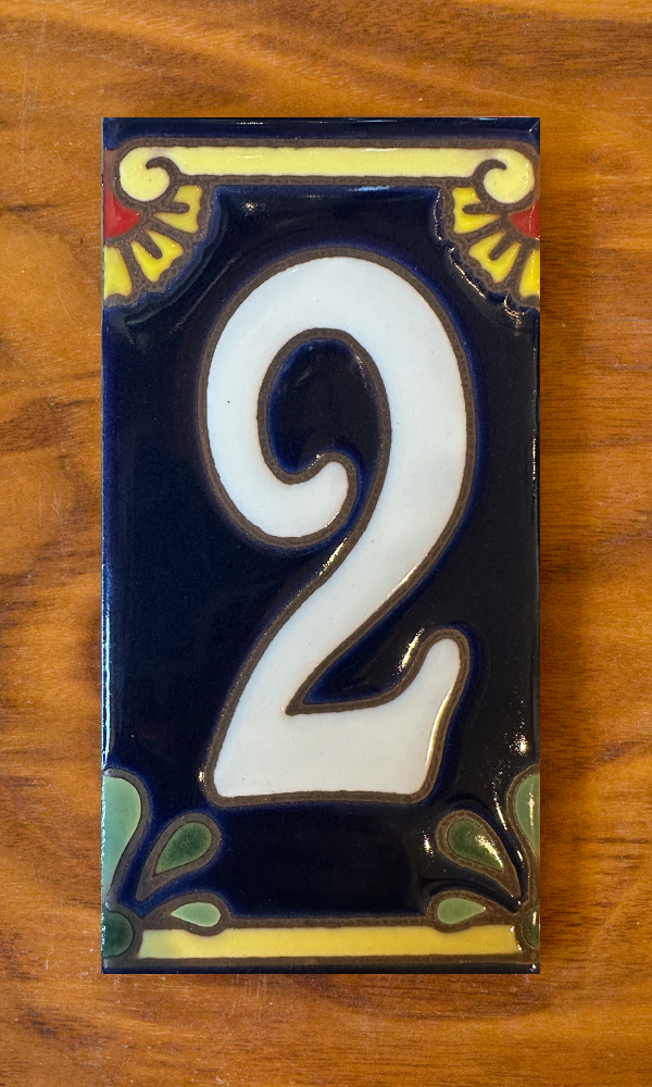 Calla Lilly: Blue Individual 3x6 House Number Tiles and End Caps