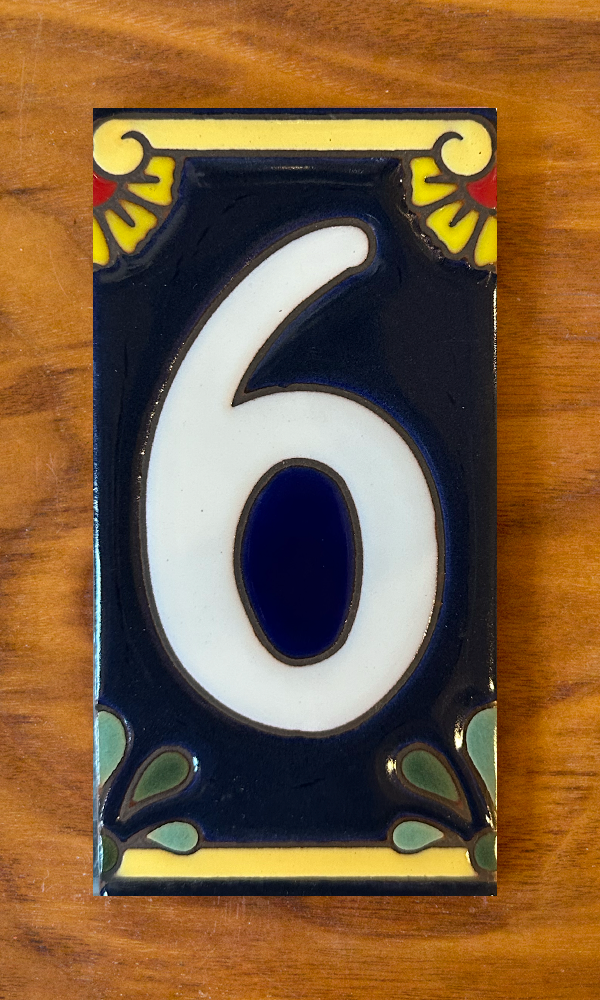 Calla Lilly: Blue Individual 3x6 House Number Tiles and End Caps