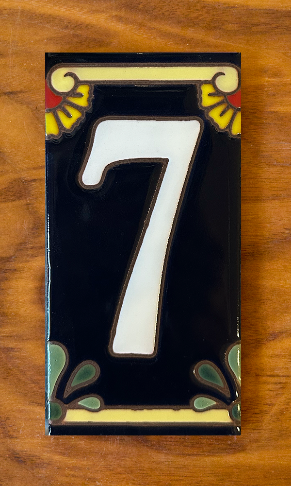 Calla Lilly: Blue Individual 3x6 House Number Tiles and End Caps