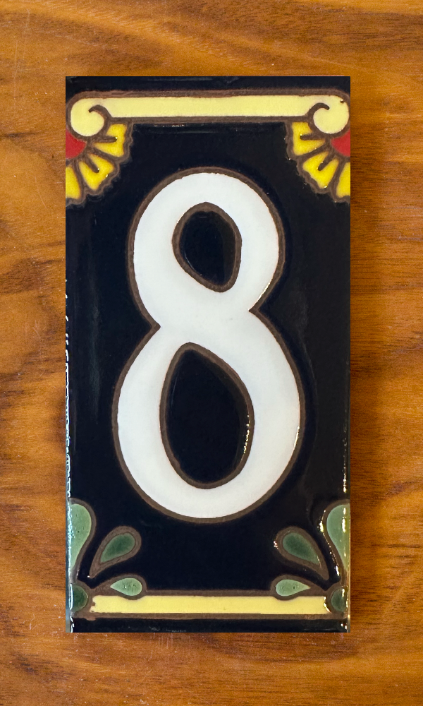 Calla Lilly: Blue Individual 3x6 House Number Tiles and End Caps