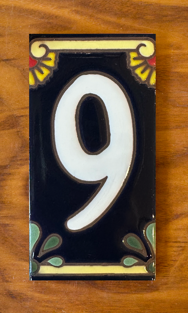Calla Lilly: Blue Individual 3x6 House Number Tiles and End Caps