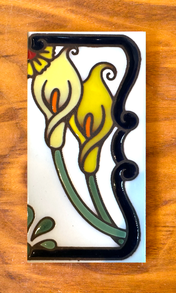 Calla Lilly: White Individual 3x6 House Number Tiles and End Caps