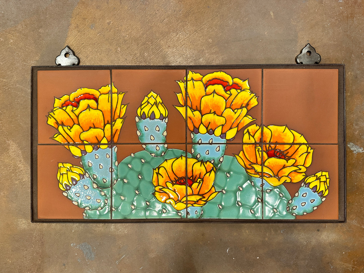 Prickly Pear 24x12 - Terra Cotta or Emerald