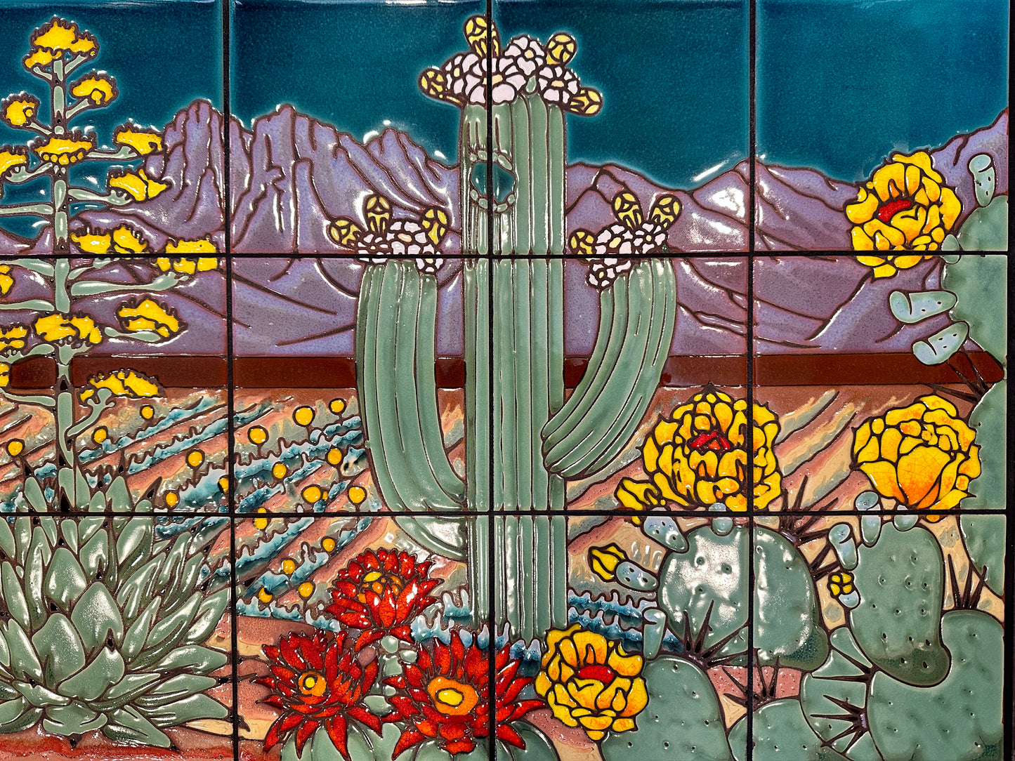 Desert Scene Fine Art Tile Mural 36"x18"