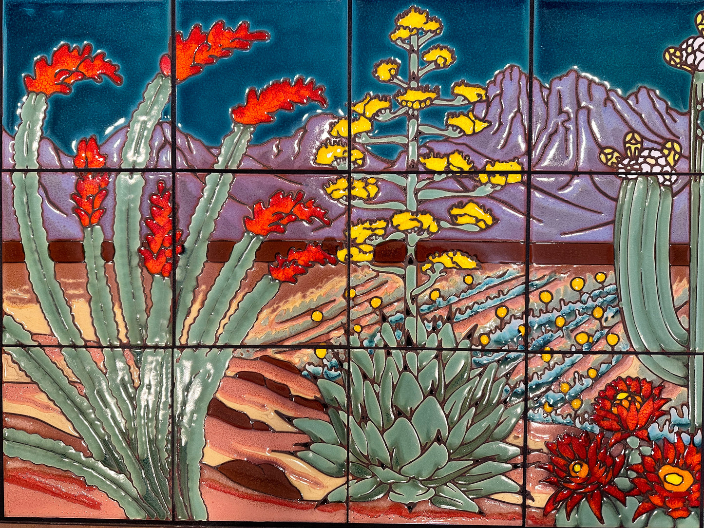 Desert Scene Fine Art Tile Mural 36"x18"