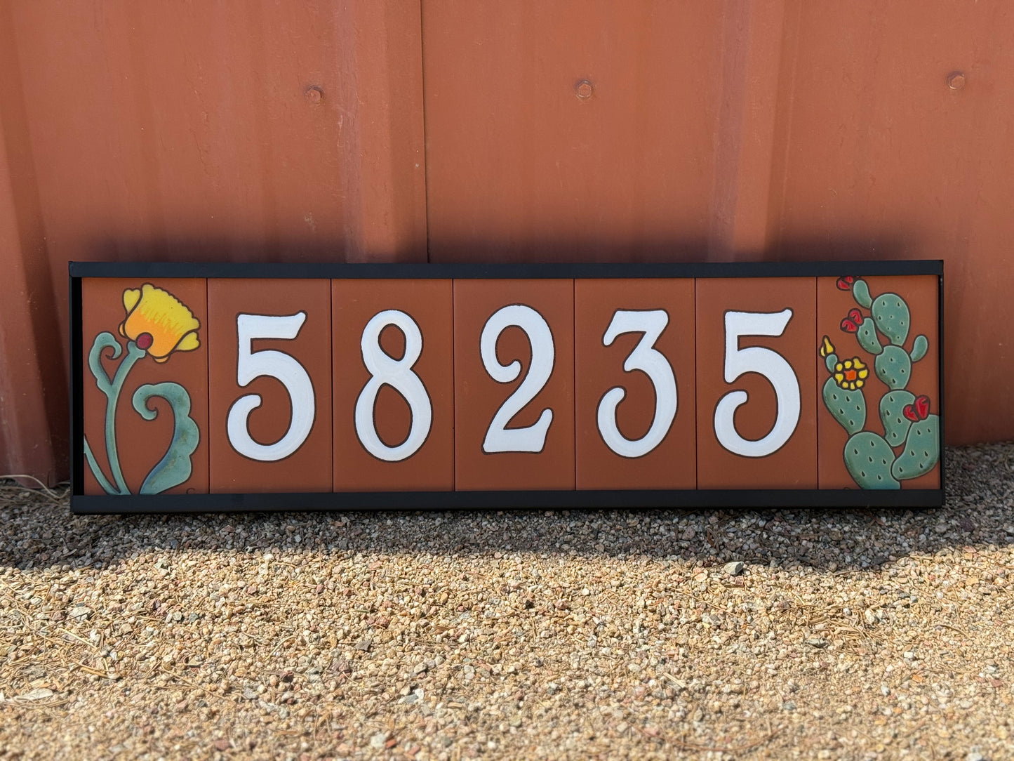 NEW STYLE! Metal Address Sign Frame for House Number Tiles **FRAME ONLY** Fits 3"x6"Tiles