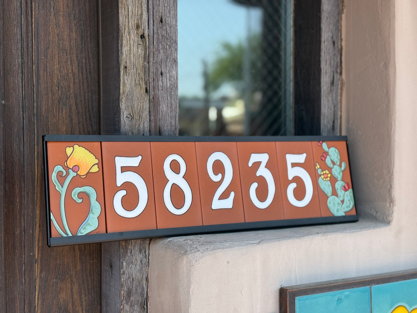 NEW STYLE! Metal Address Sign Frame for House Number Tiles **FRAME ONLY** Fits 3"x6"Tiles