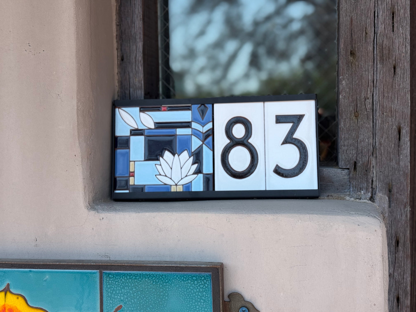 NEW STYLE! Metal Address Sign Frame for House Number Tiles **FRAME ONLY** Fits 3"x6"Tiles