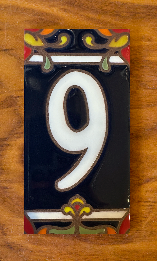 Talavera: Blue Individual 3x6 House Number Tiles