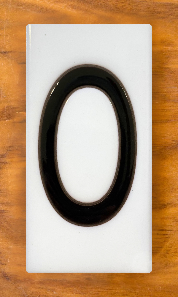 Frank Lloyd Wright© Individual 3x6 House Number Tiles - White Background