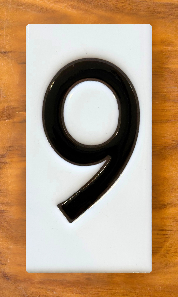 Frank Lloyd Wright© Individual 3x6 House Number Tiles - White Background