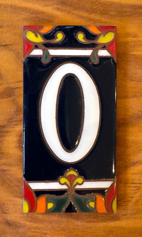 Talavera: Blue Individual 3x6 House Number Tiles