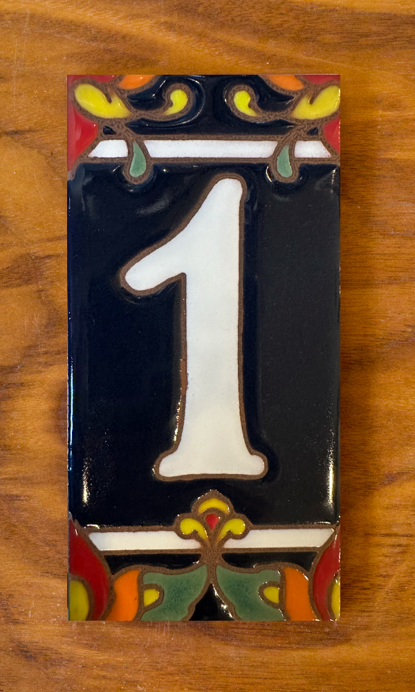 Talavera: Blue Individual 3x6 House Number Tiles