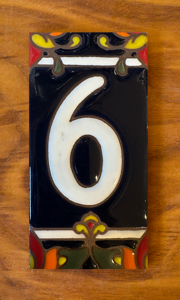 Talavera: Blue Individual 3x6 House Number Tiles