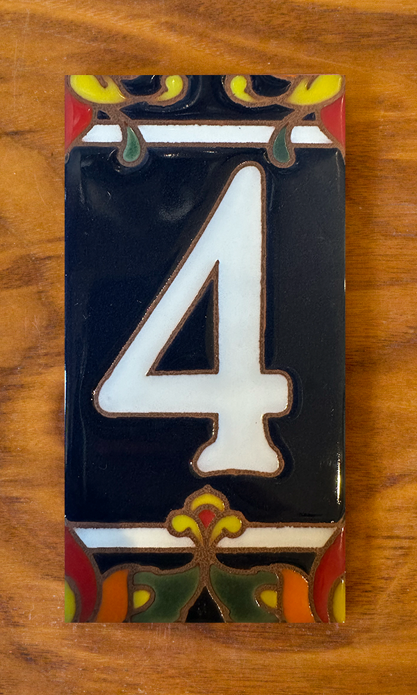 Talavera: Blue Individual 3x6 House Number Tiles