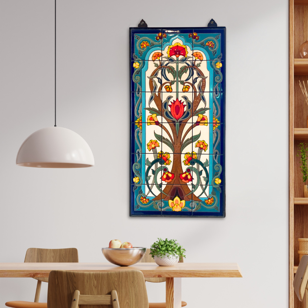 Arabesque Tree of Life Fine Art Tile Mural