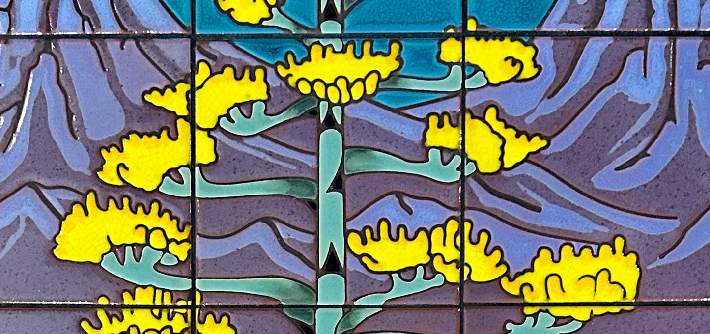 Century Plant with full Background Fine Art Tile Mural 18"x36"