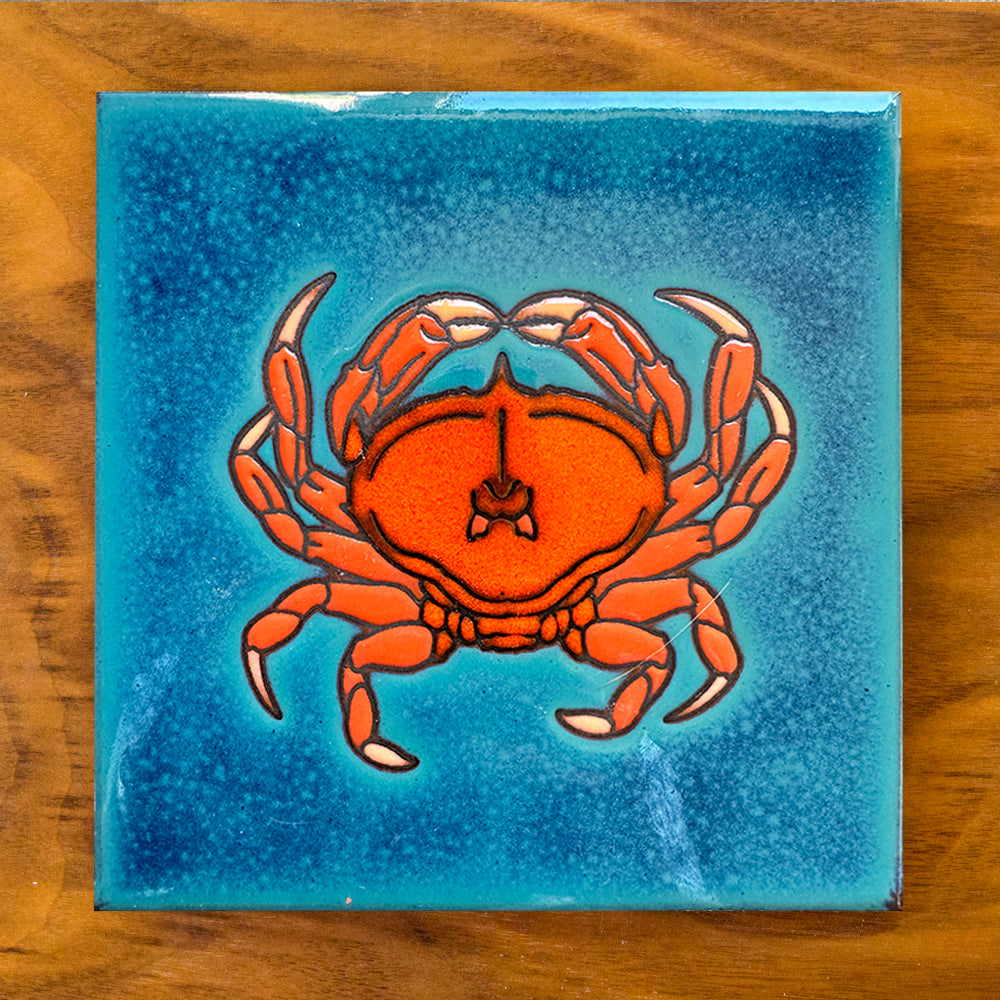 Crab Tile Art Trivet