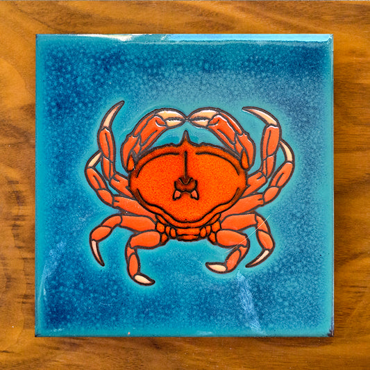 Crab Tile Art Trivet