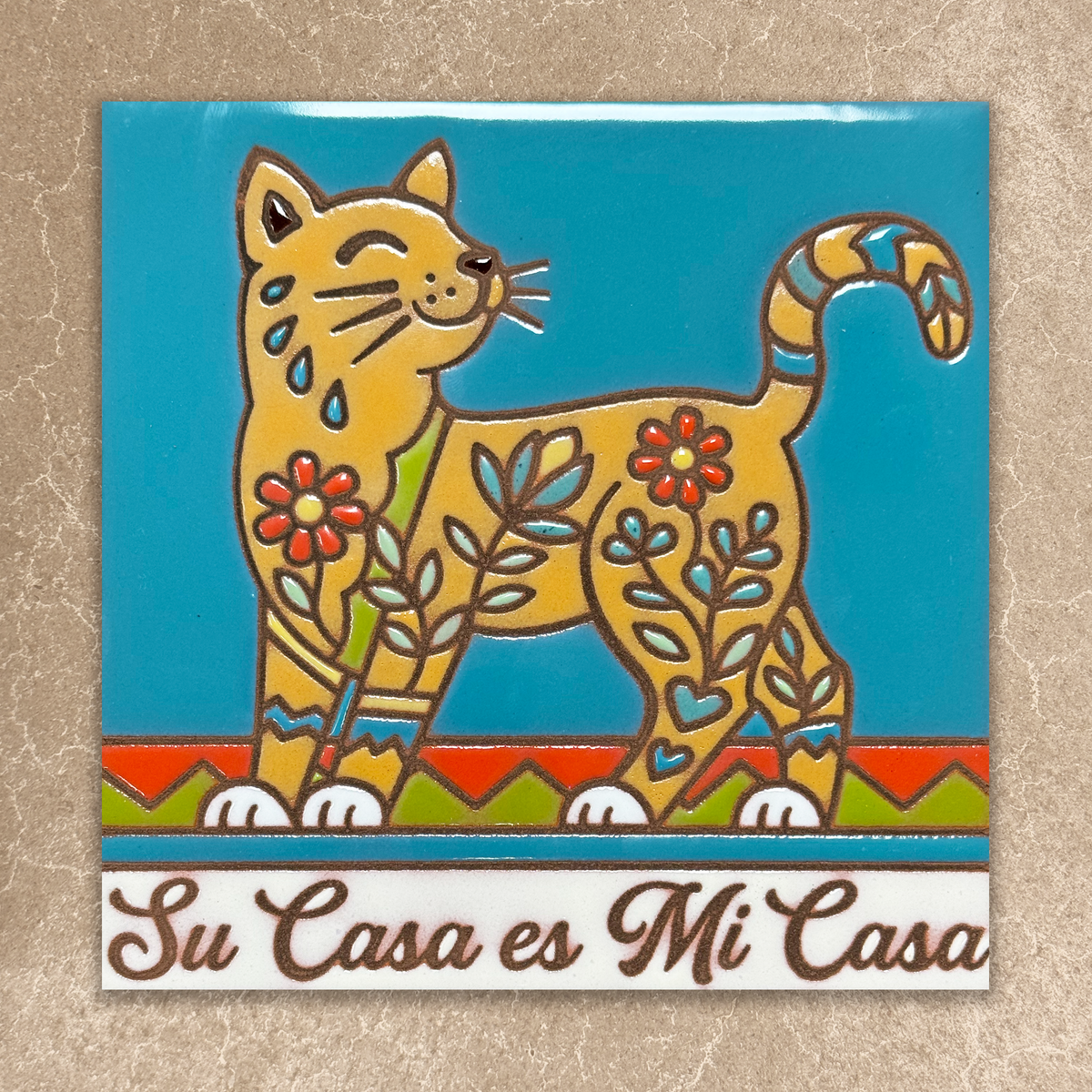 Su Casa es Mi Casa Cat Tile (6320), Earthtones Heritage Collection