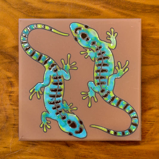 Geckos Tile Art Trivet