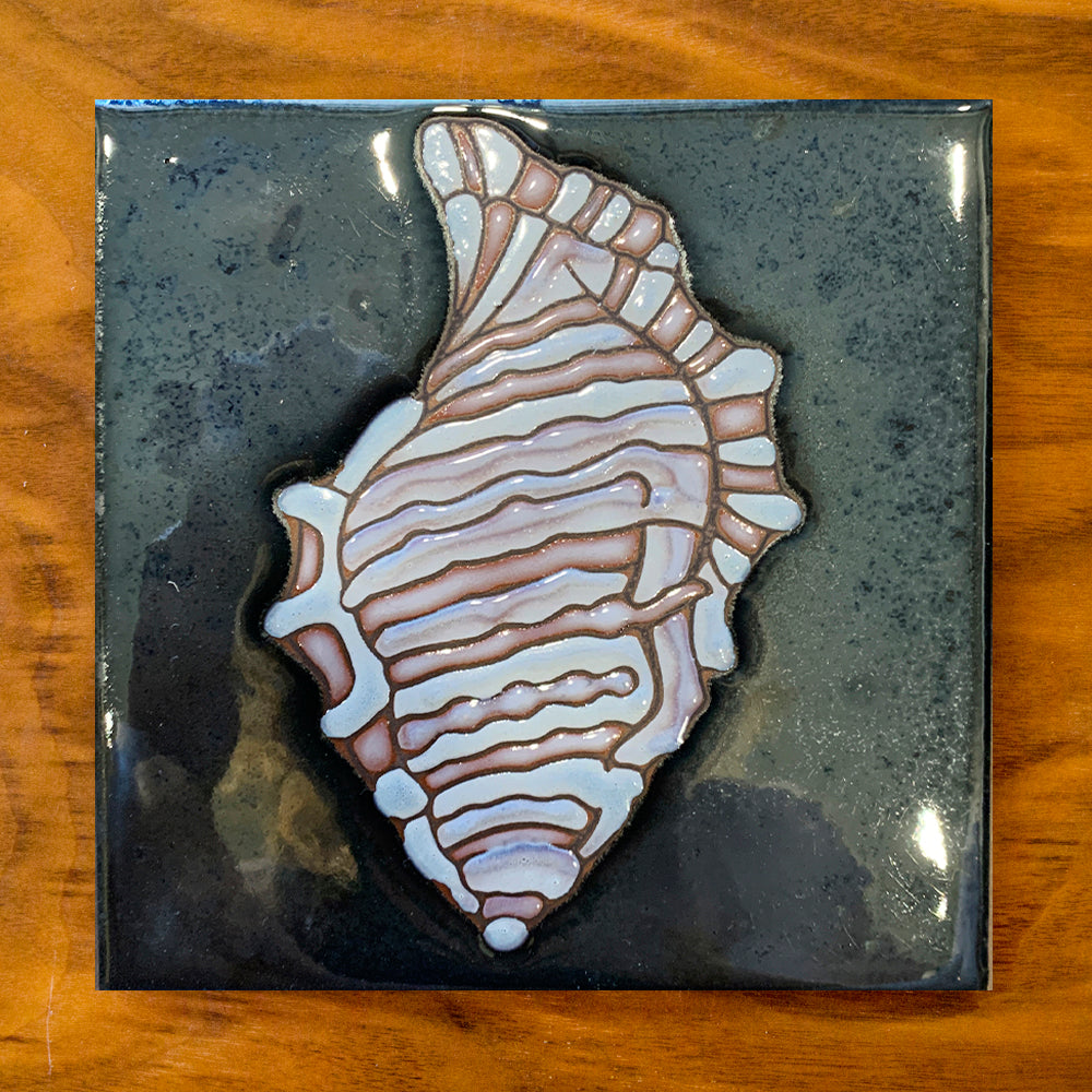 Seashell Art Tile Trivet
