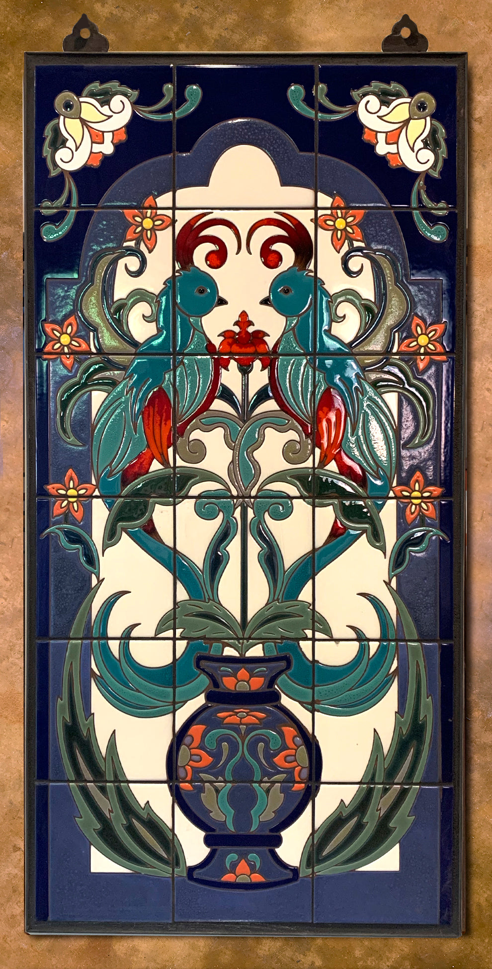 Arabesque Quetzal Fine Art Tile Mural