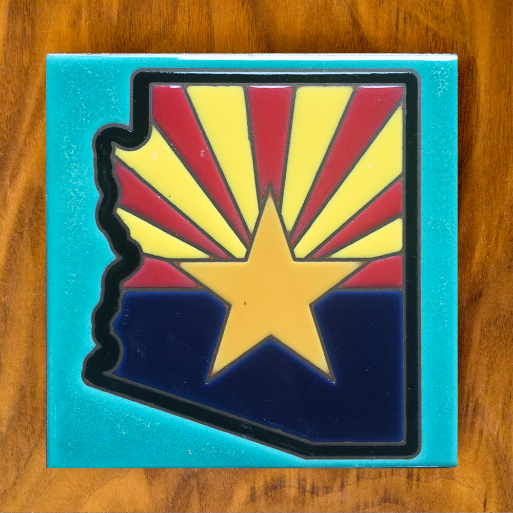 Arizona Flag Tile Art Trivet