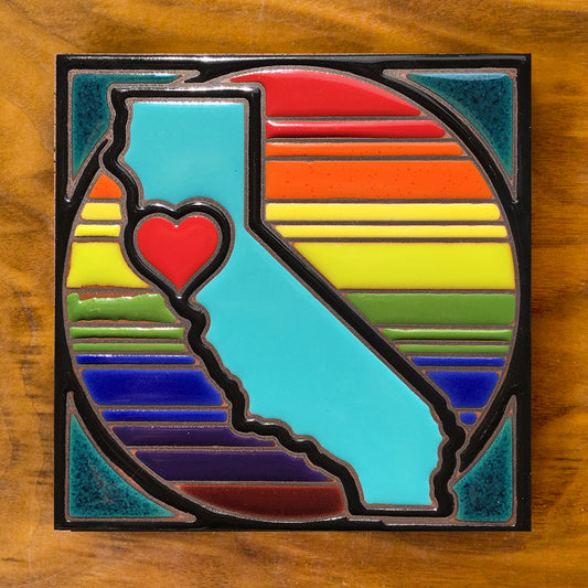 California Love Tile Art Trivet