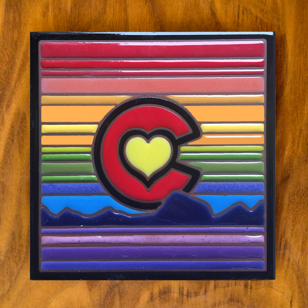 Colorado Love Tile Art Trivet
